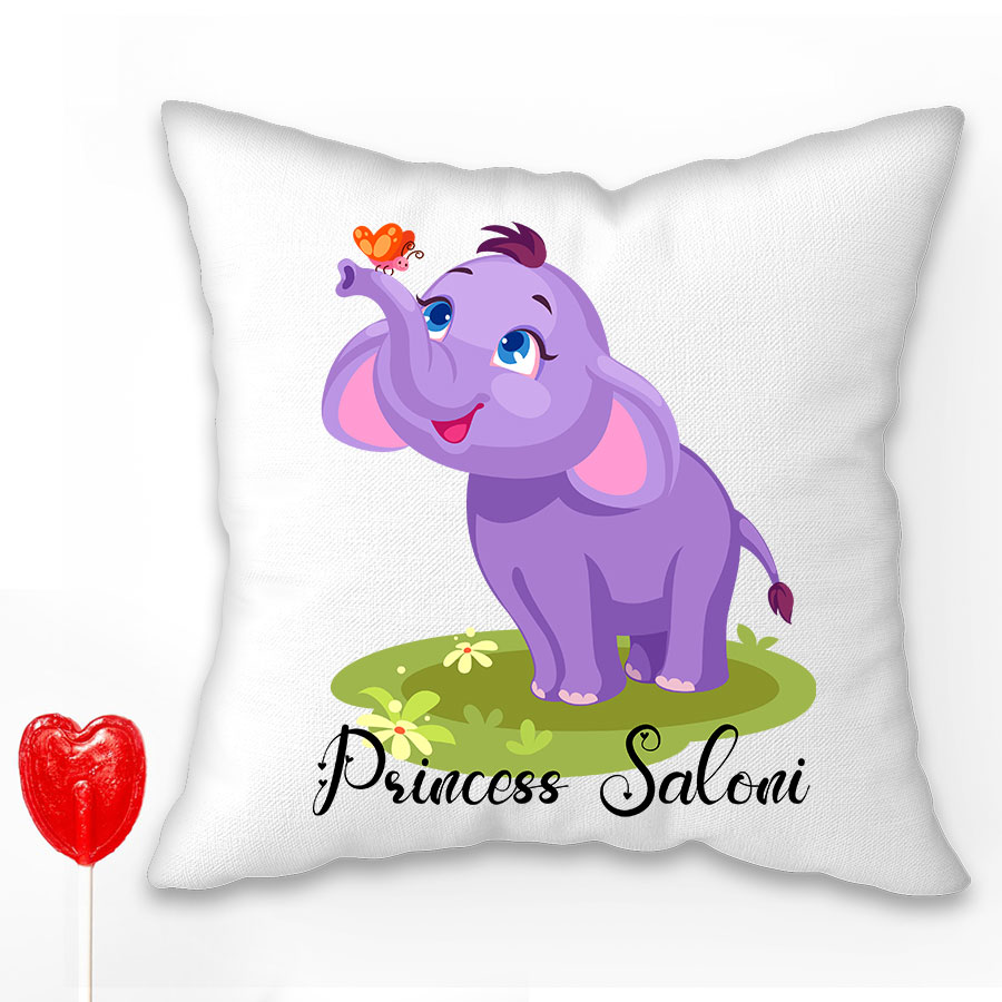Doublw side Print Personalized Cushion  for baby girl