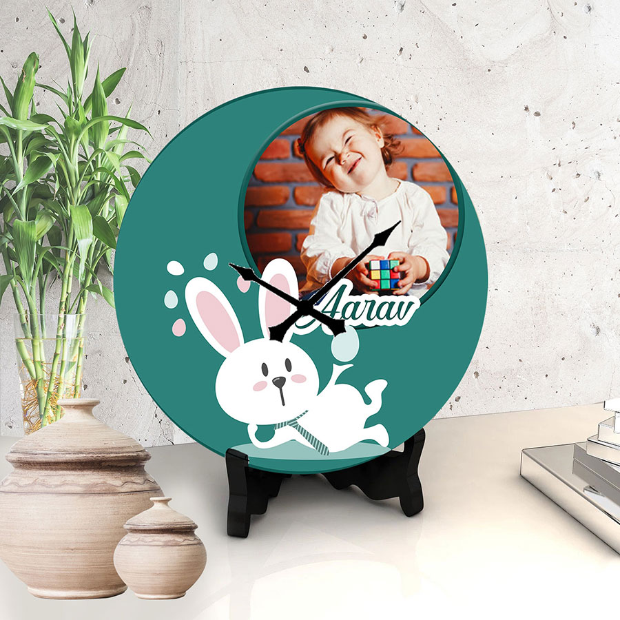 Bunny personalized clock