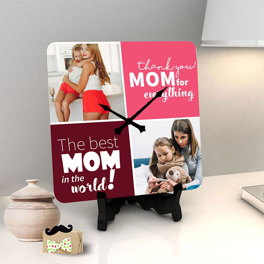 Thank you mom personalized clock