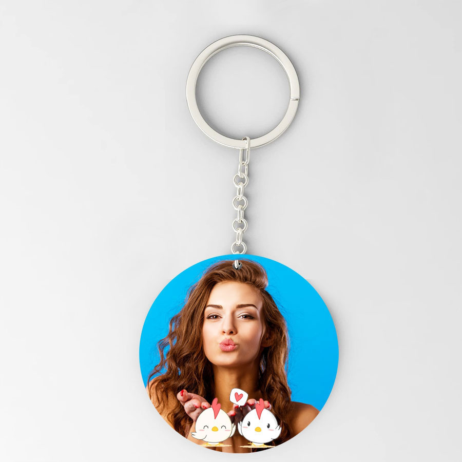 Love Personalized Round Key Chain