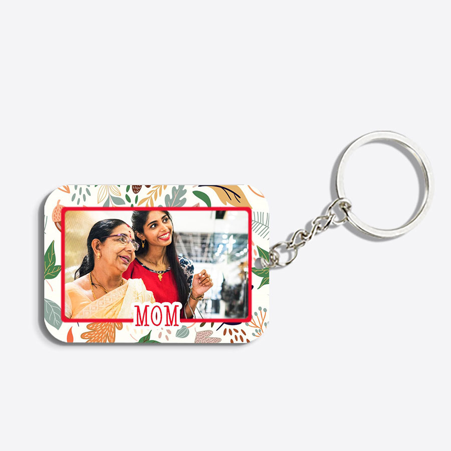 Personalised Floral Keychain for Mom