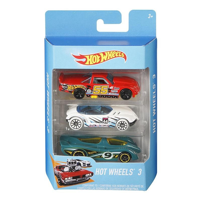 Hotwheels  Diecast Toy Car Pack of 3 - (Colours & Designs May Vary)