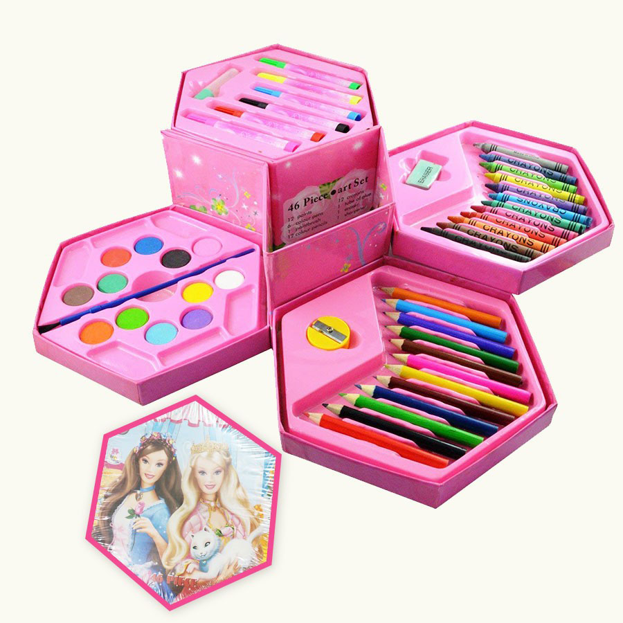  46 Pieces Color Kit with Princess hexagon Box