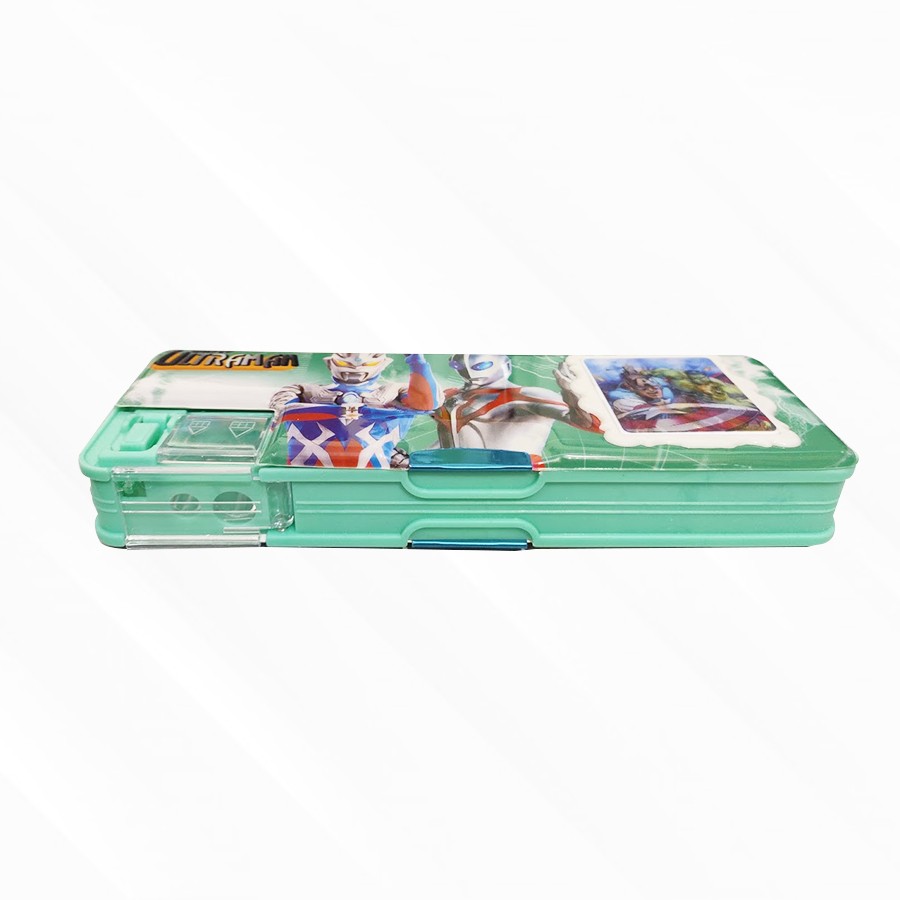 Dual Compartment Magnetic Pencil Box With Calc