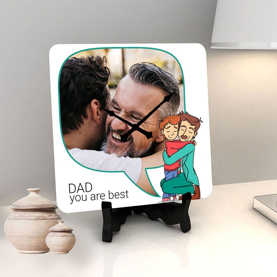 You are the best dad  personalized clock