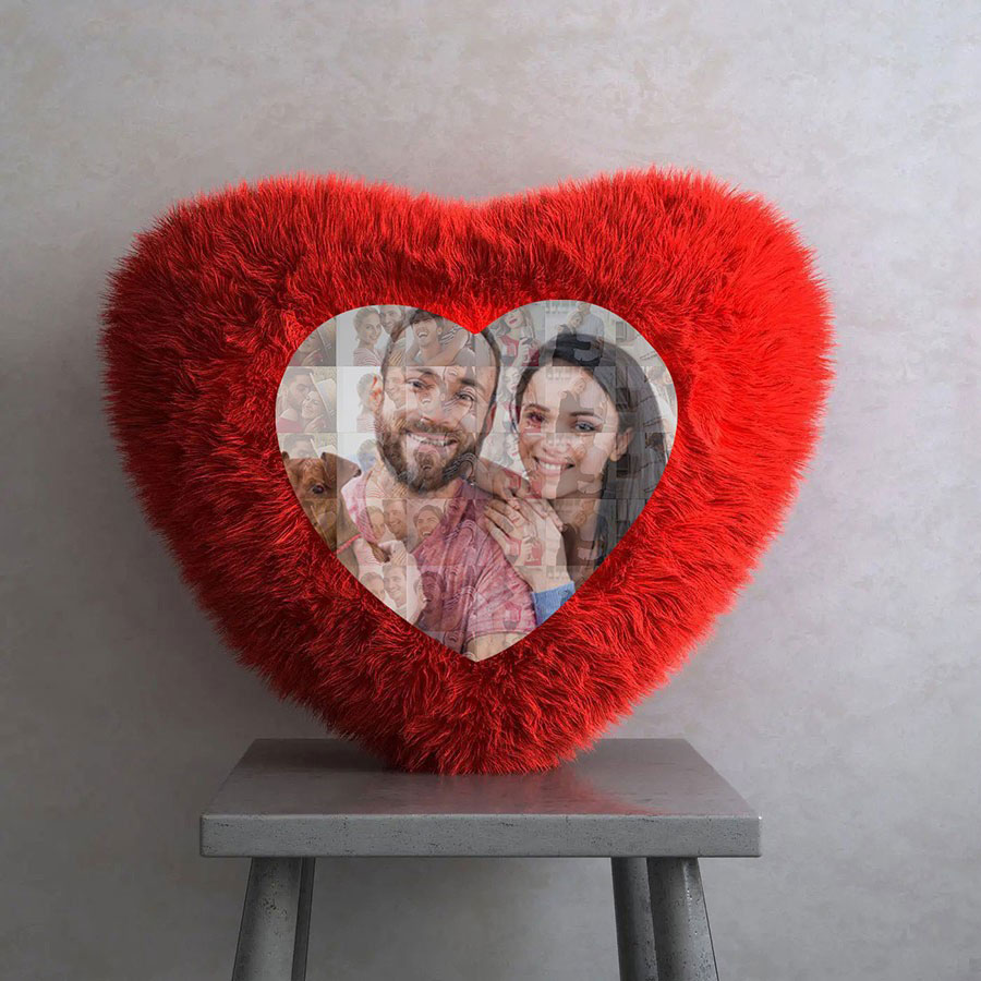 Personalised Mosaic Heart Cushion