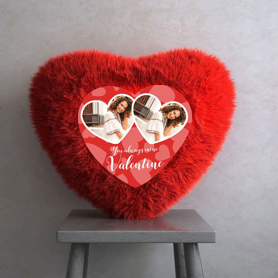You always mine valentine Red  Heart Cushion 15x15