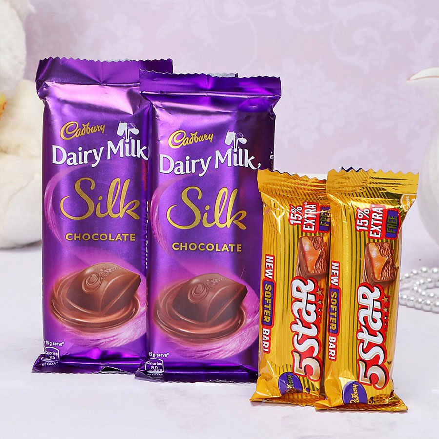 Free Gift Pack Cadbury Dairy Milk Silk and 5 Star : Gift/Send/Buy ...