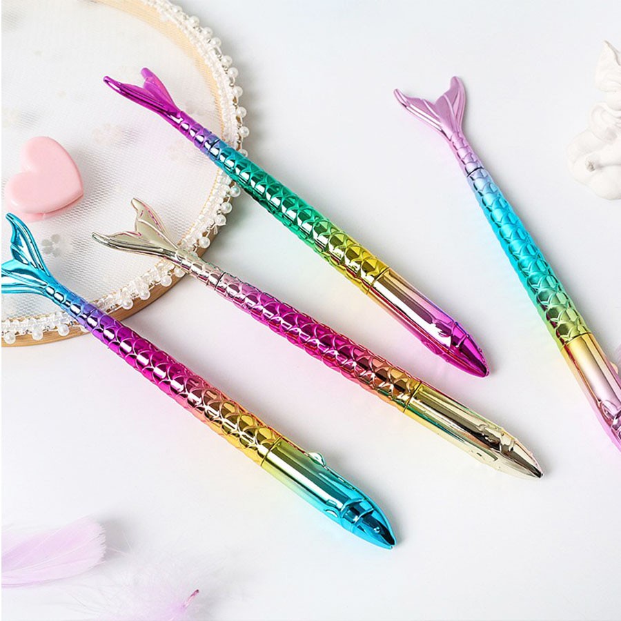 Colorful Mermaid Ballpoint Pen Kids Praize Gifts Writing Pens Stationery New 