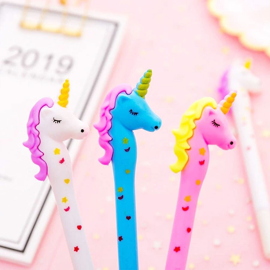 Cute Unicorn Pens - Set Of 4 - Assorted