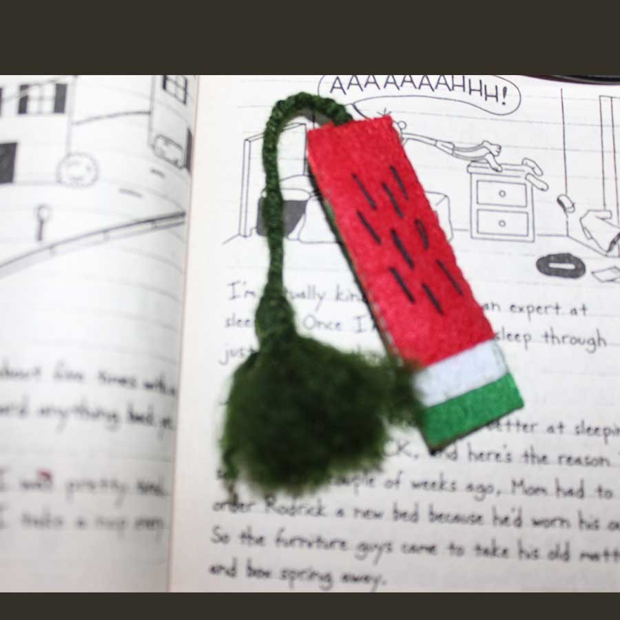 Felt Bookmark with wool tassel