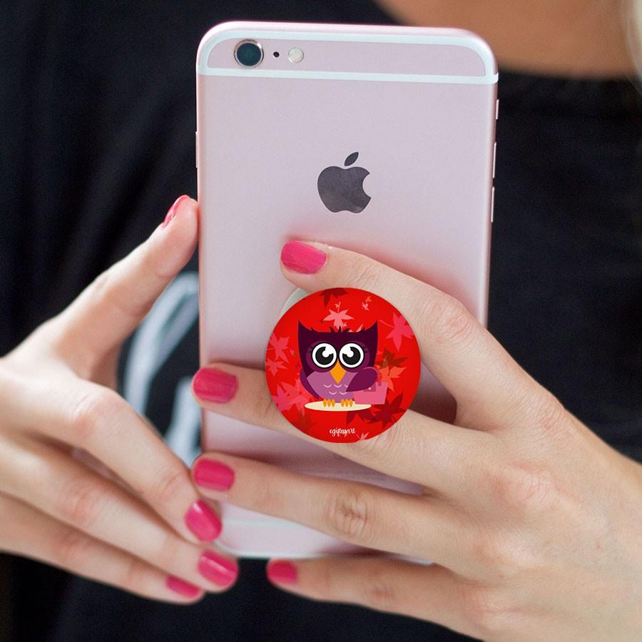 Owl Mobile Phone Pop Socket - Any Phone Holder