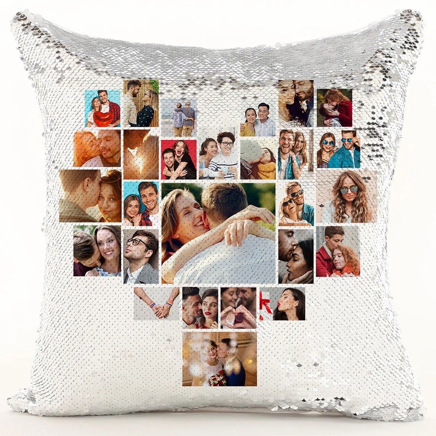 Heart Collage Magic Cushion