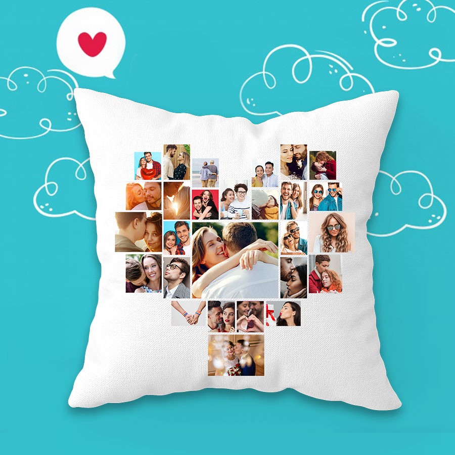Heart Collage  Cushion