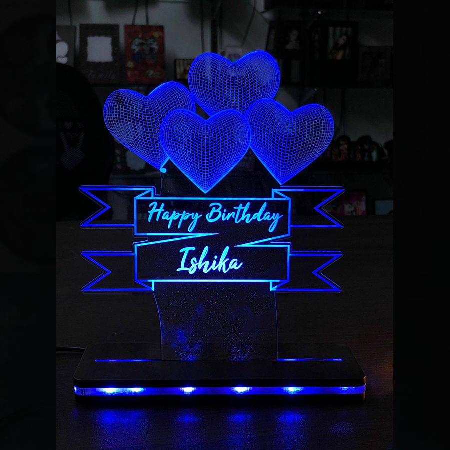 3D illusion led acrylic frames Multicolor with Remote Gift/Send