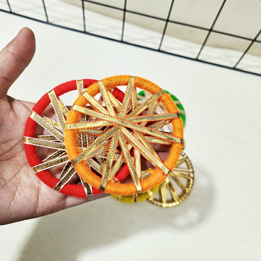 Multicolor Gota flower Chakri/Bangles for Art Work