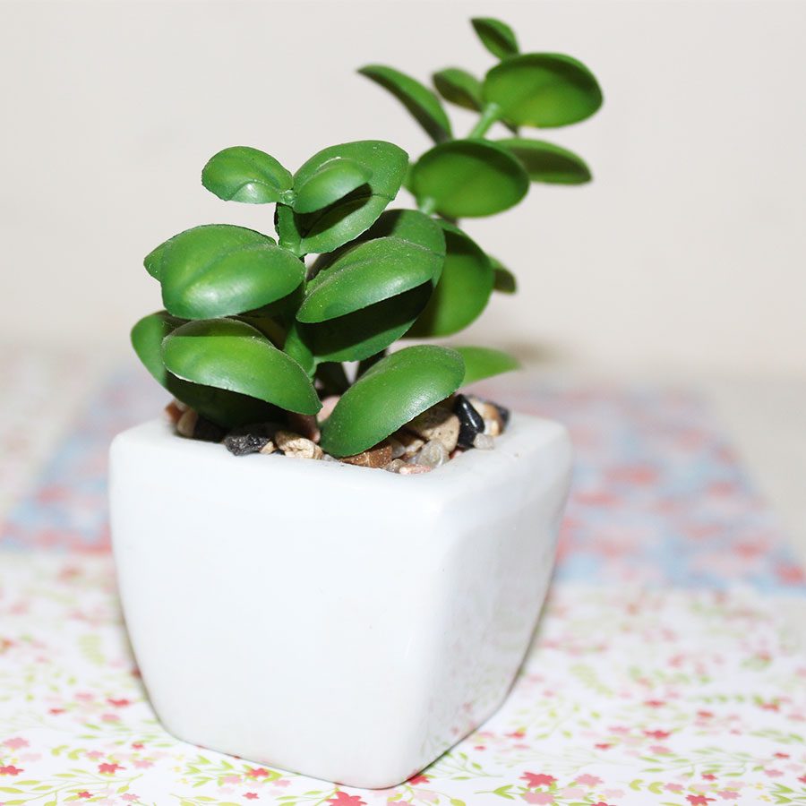  Plants For Home Office Mini Bonsai Artificial Plant  (100% Washable)