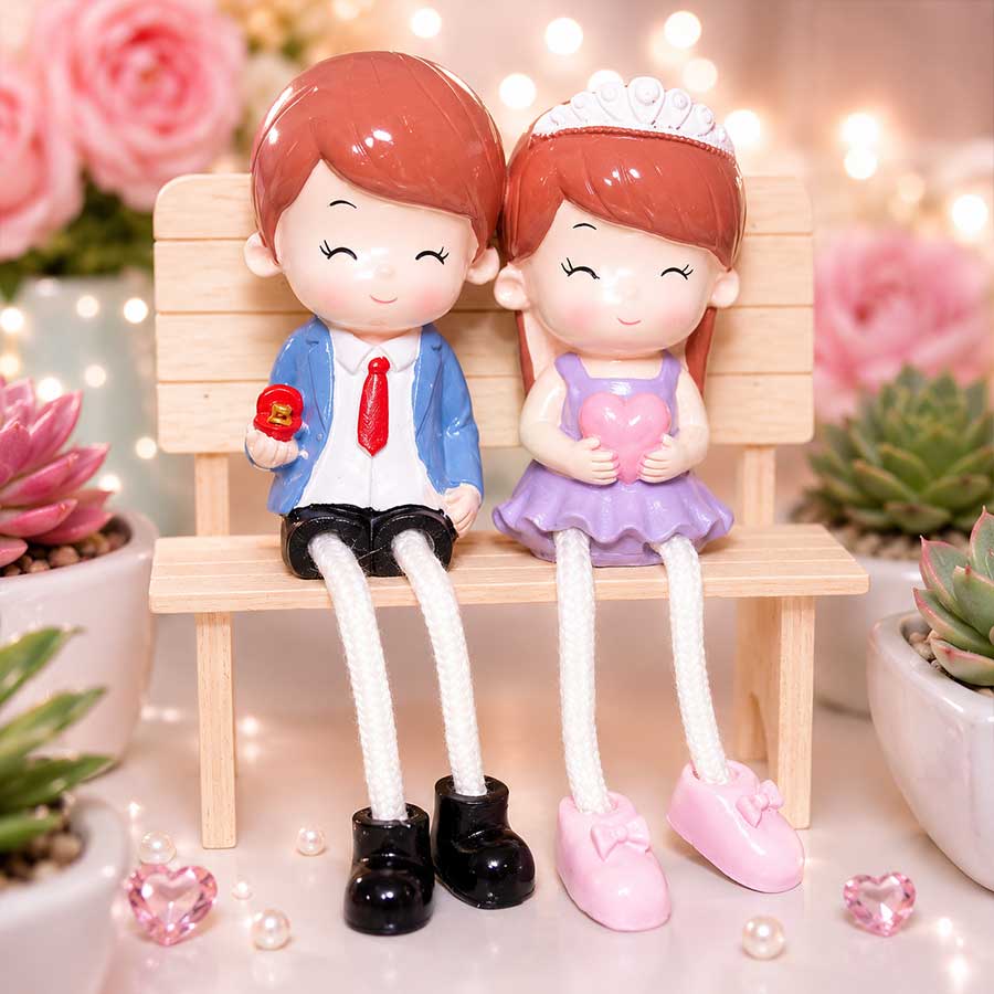 Beautiful Hanging Leg Couple Showpieces (With Chair)