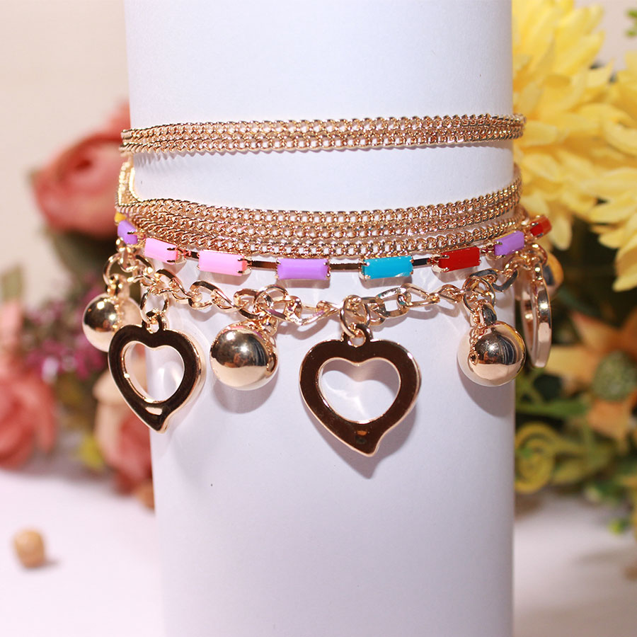 Buy Priyaasi Women Rose Gold Heartbeat Sterling Silver Bracelet Online at  Best Price | Distacart