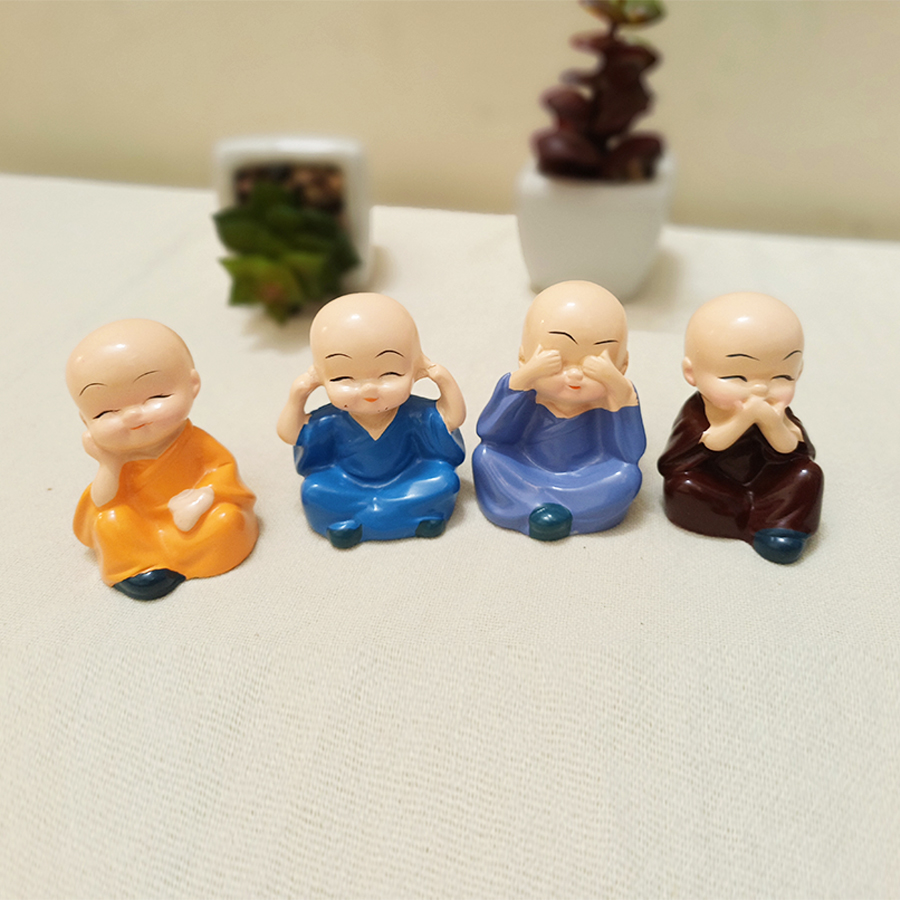 Cute Mini Monk Set of 4