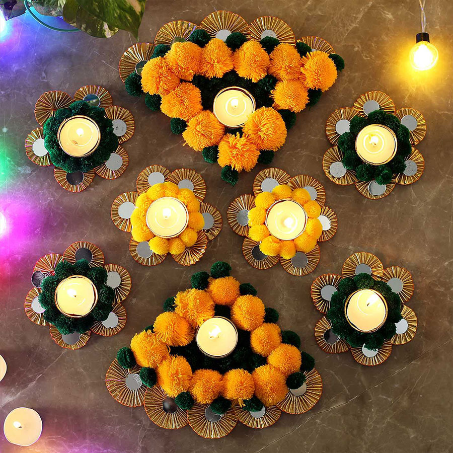 Designer Pom Pom Rangoli 