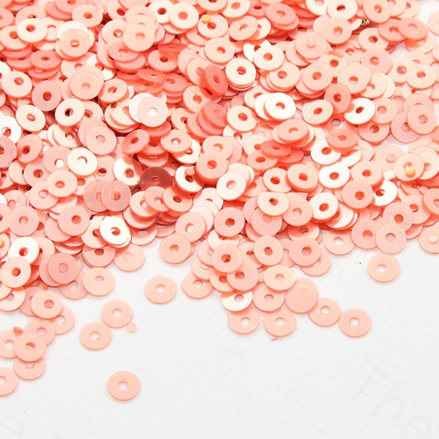 Peach Round Sequins