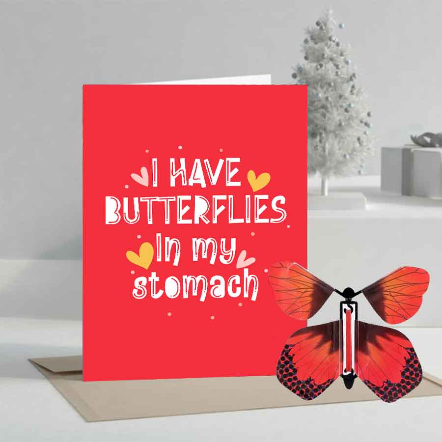 Valentine Butterfly Card - Free Delivery