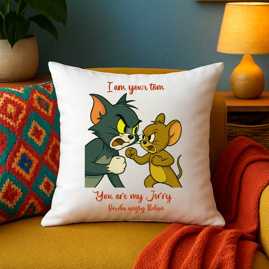 Tom and jerry fights cushion