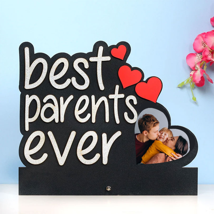 Personalized Best Parents Ever Photo Frame Table Top