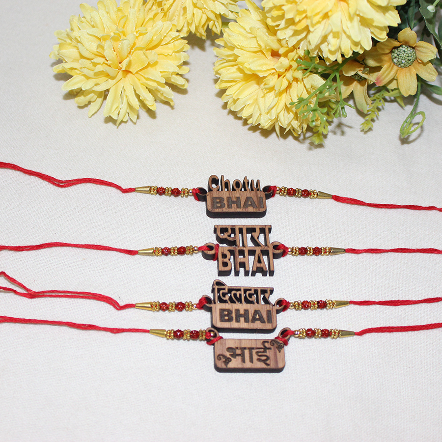 Best Brother Cutout  Rakhi set of 4