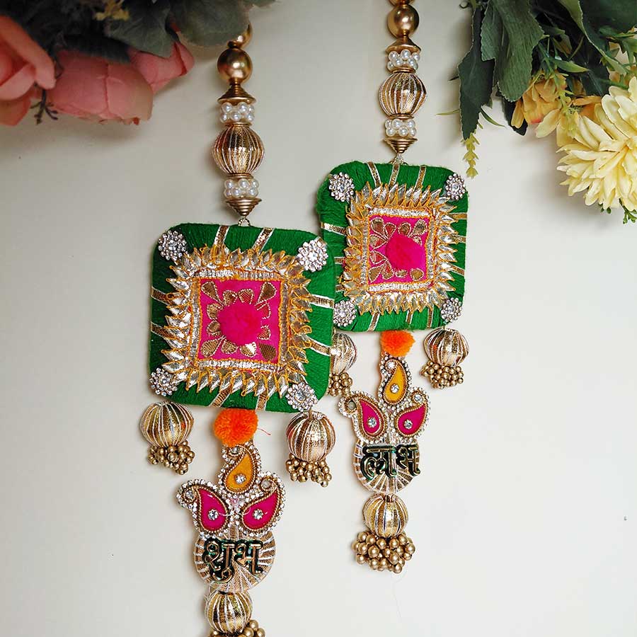 Shubh Labh Pooja Decoration Items for Home Decor Door hangings,toran for Home Decoration, shubh labh Door Hanging