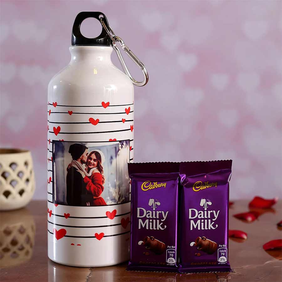 personalized  Bottle with Cadbury chocolates