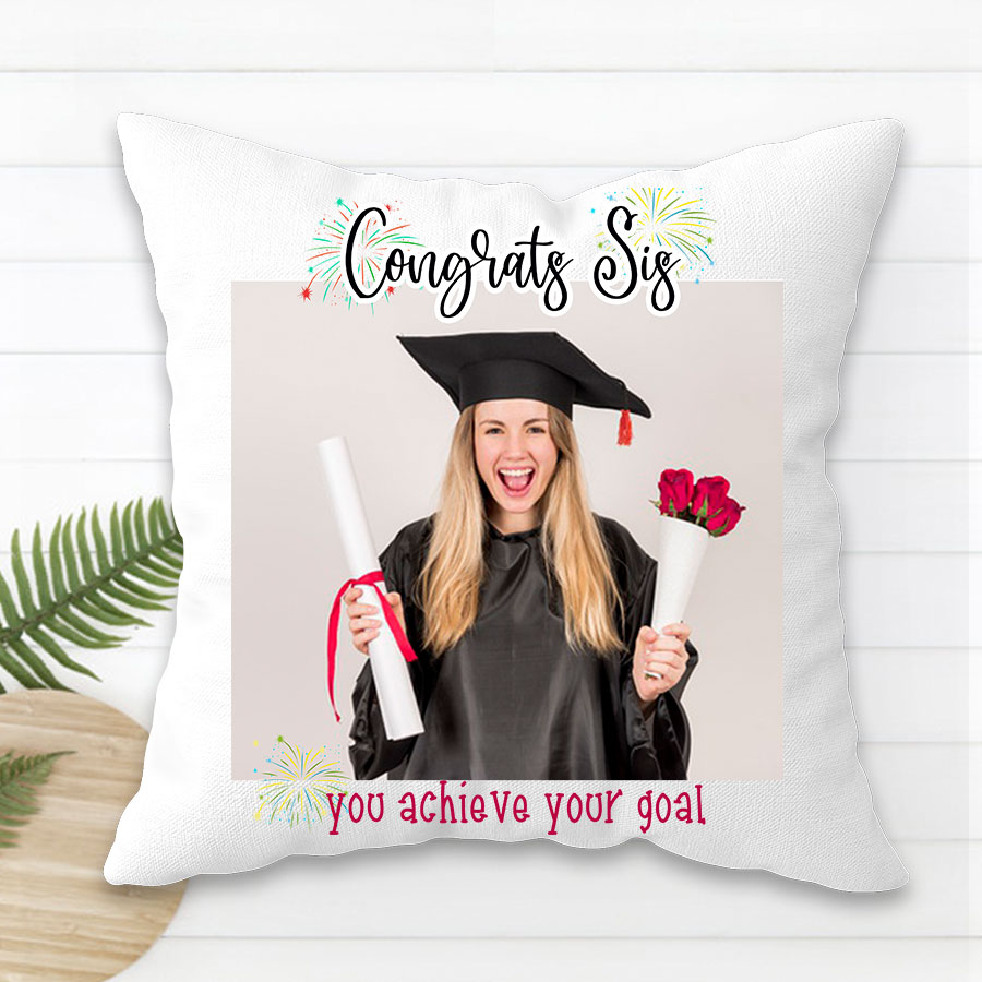 Congrats your sis with this Personalized  Cushion