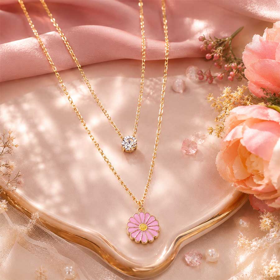 Antique Gold-Plated Stone Earing