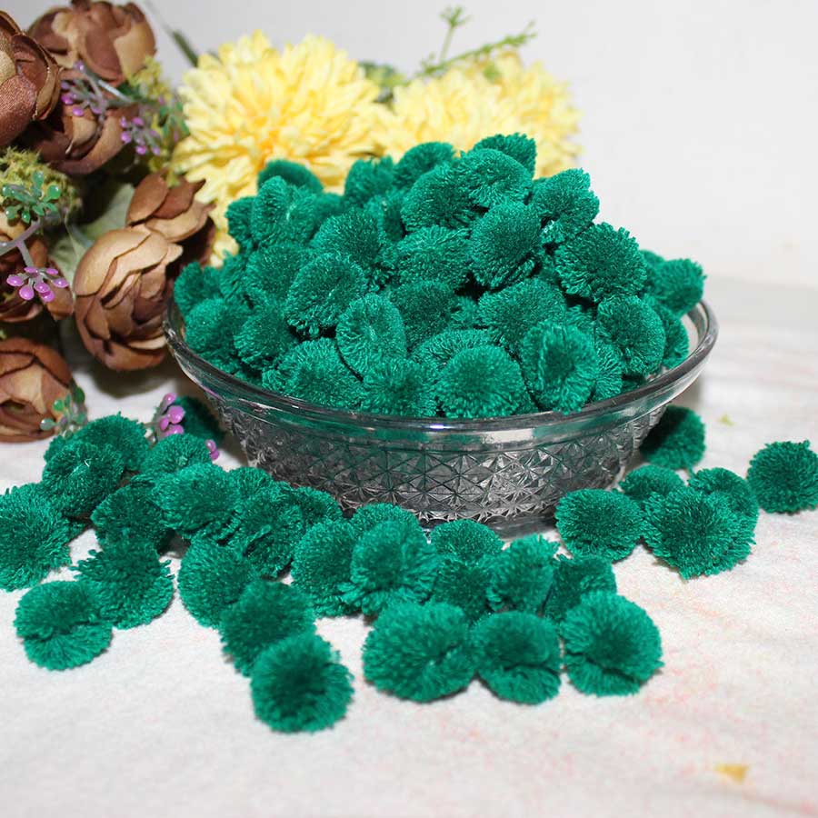 Dark Green  Yarn Pom Pom