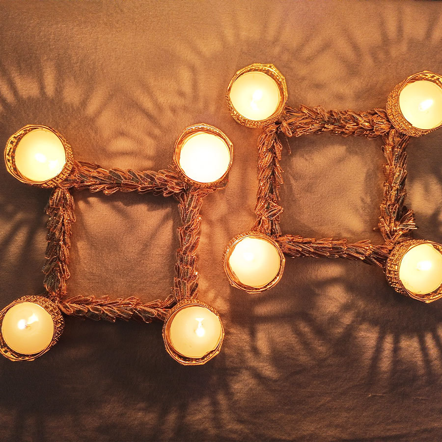 Deginer diwali decor tea lights holder