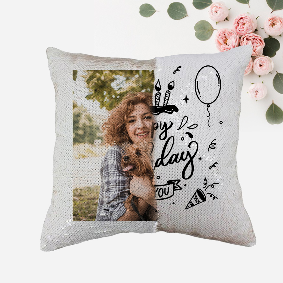 Personalized Double Photo Magic Cushion