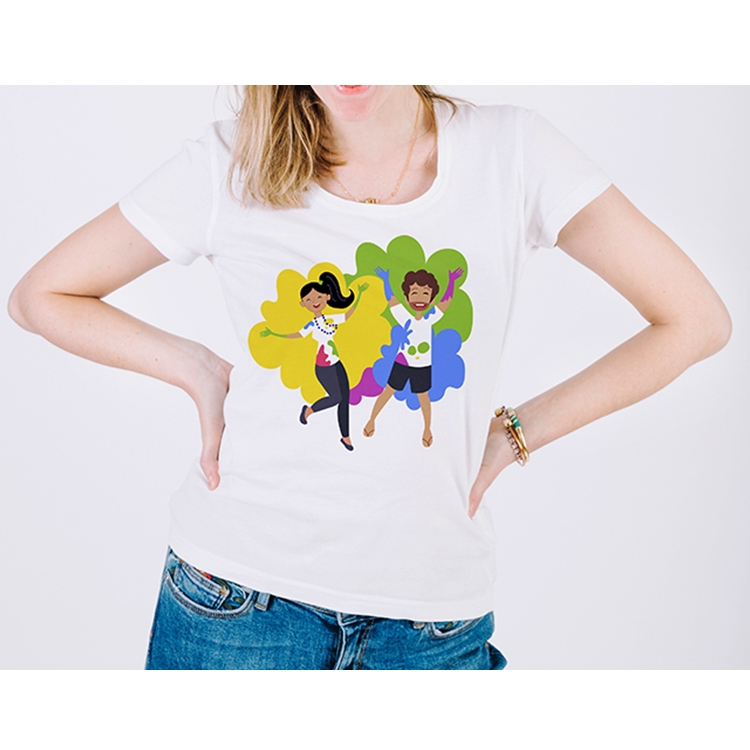 holi tshirt for women