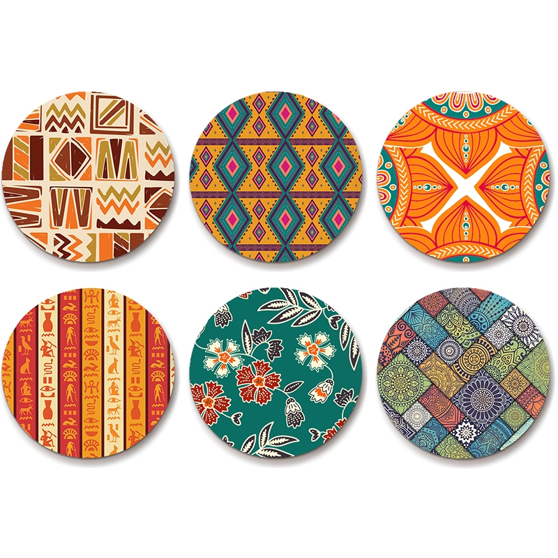 Ethnic design Coaster- set of 6