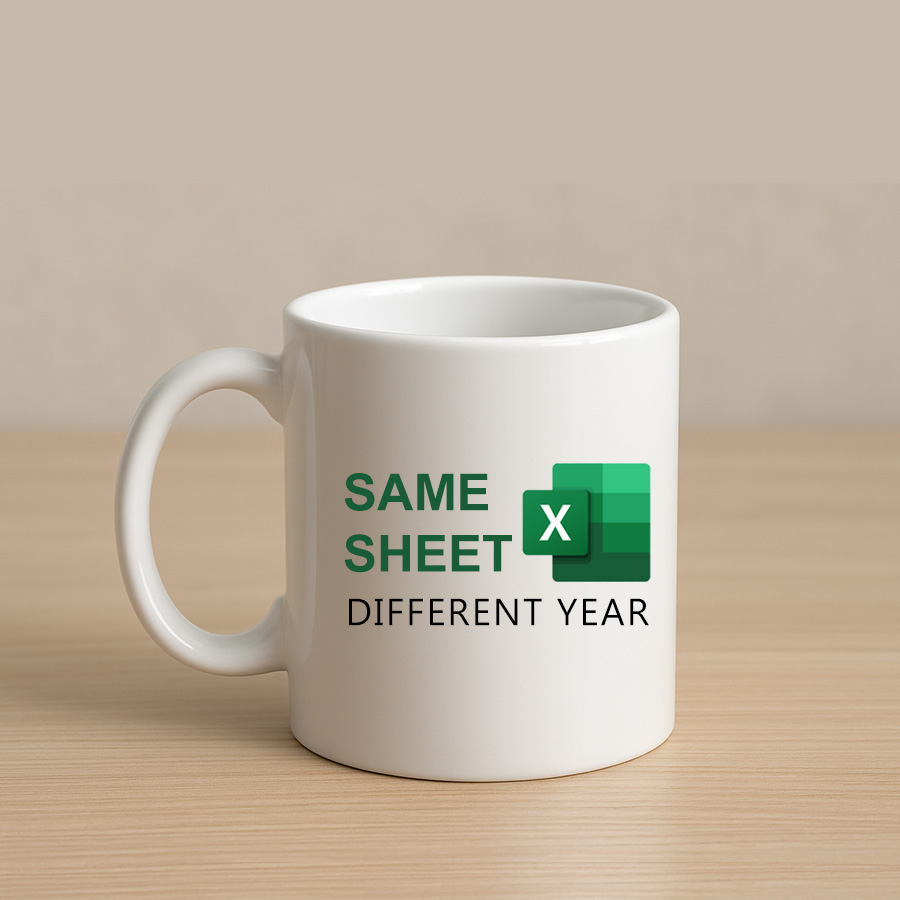 Excel Sheet Mug With Free Delivery - Free gift wraping
