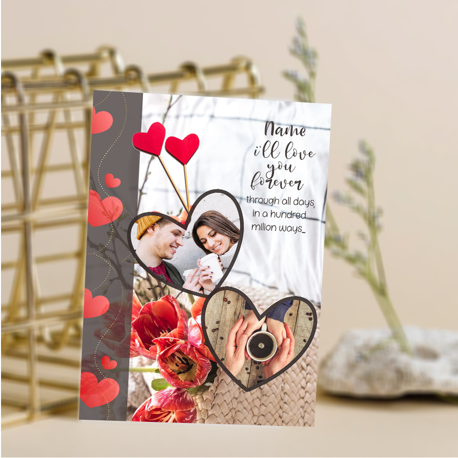 Love Forever Personalized Greeting Card