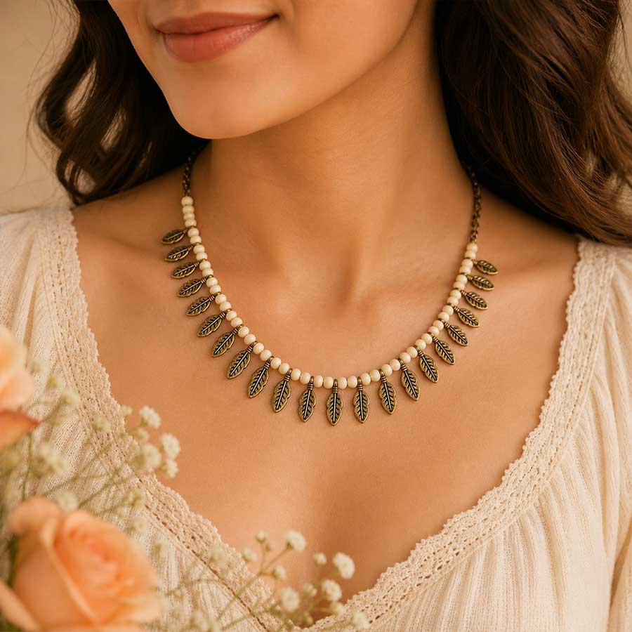 Fashionable Beads with Charme Necklace