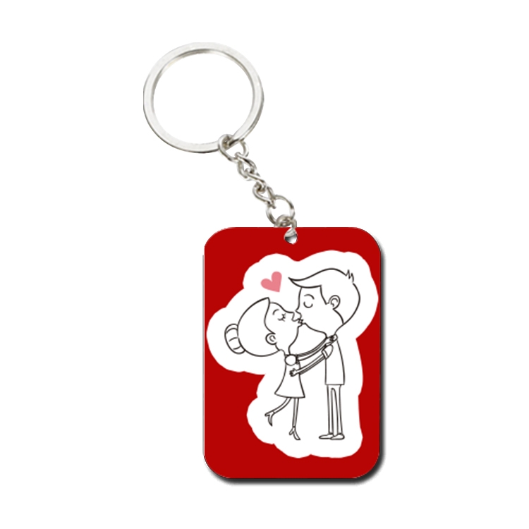 Kiss me love key chain