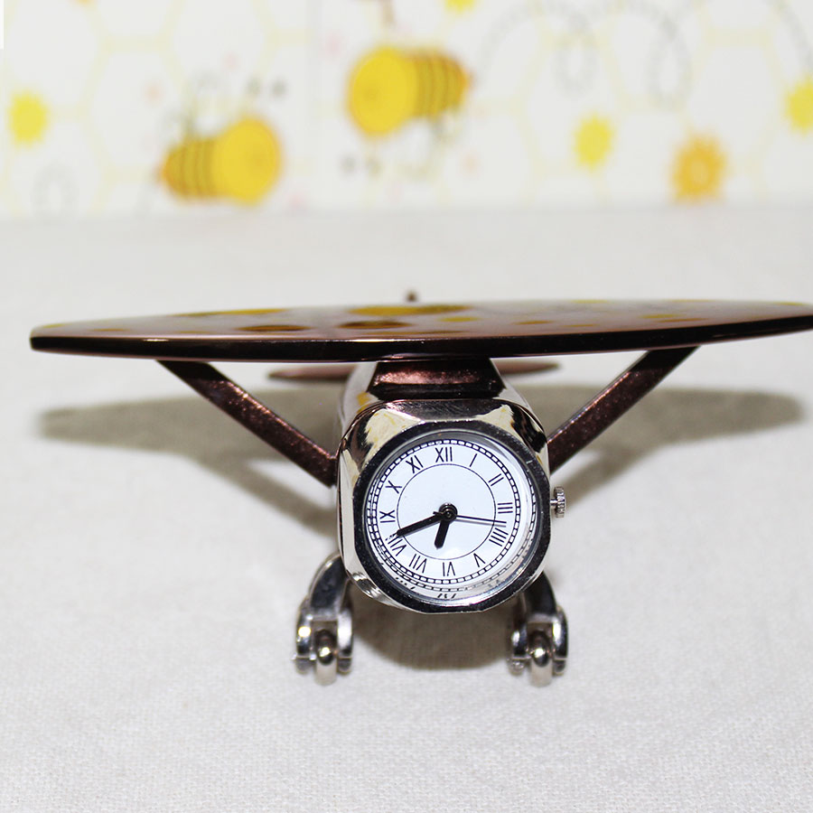  Metal Aeroplane  Clock ( Alloy Model Design )