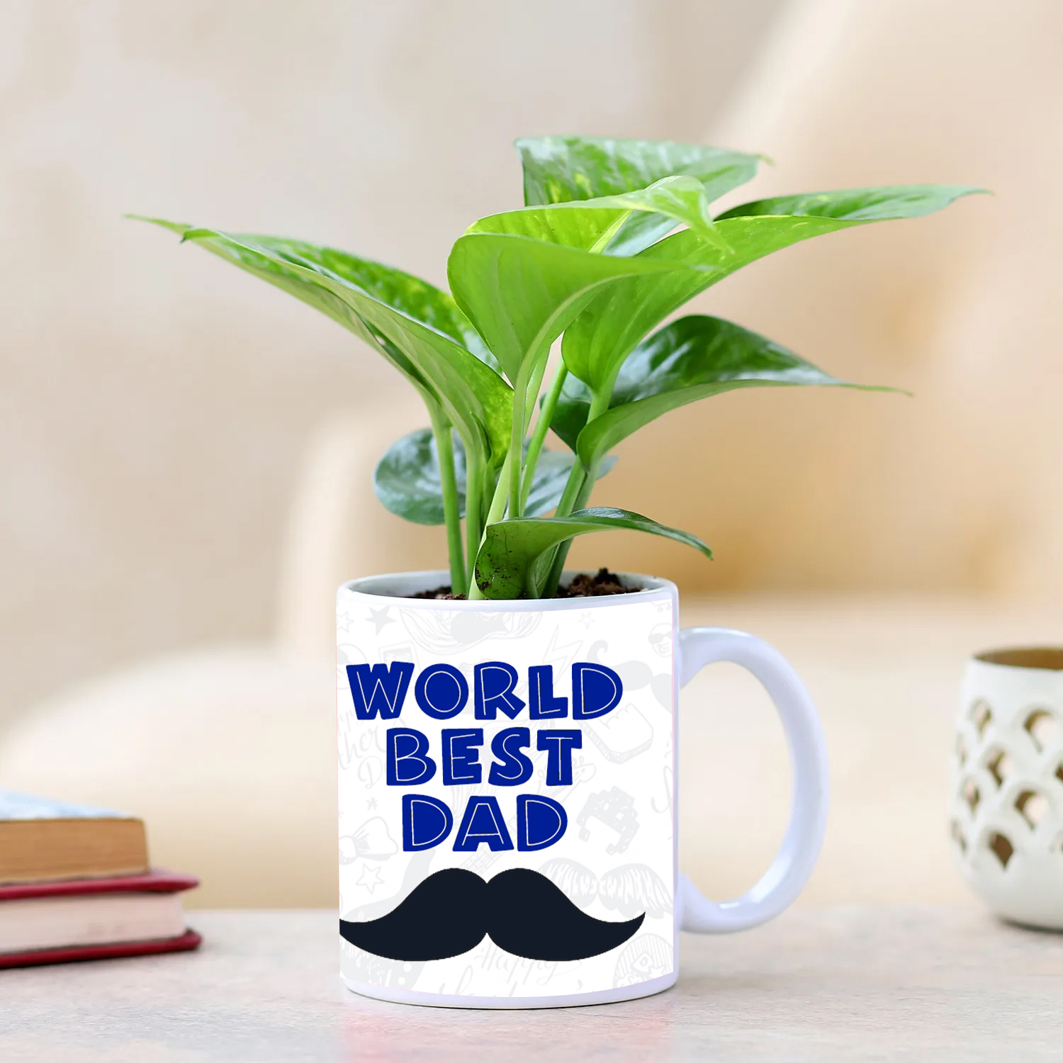 Money Plant In White Personalised Mug