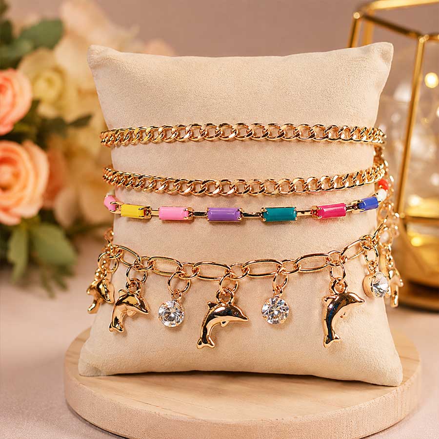 Four layered bracelets for the fashion lovers