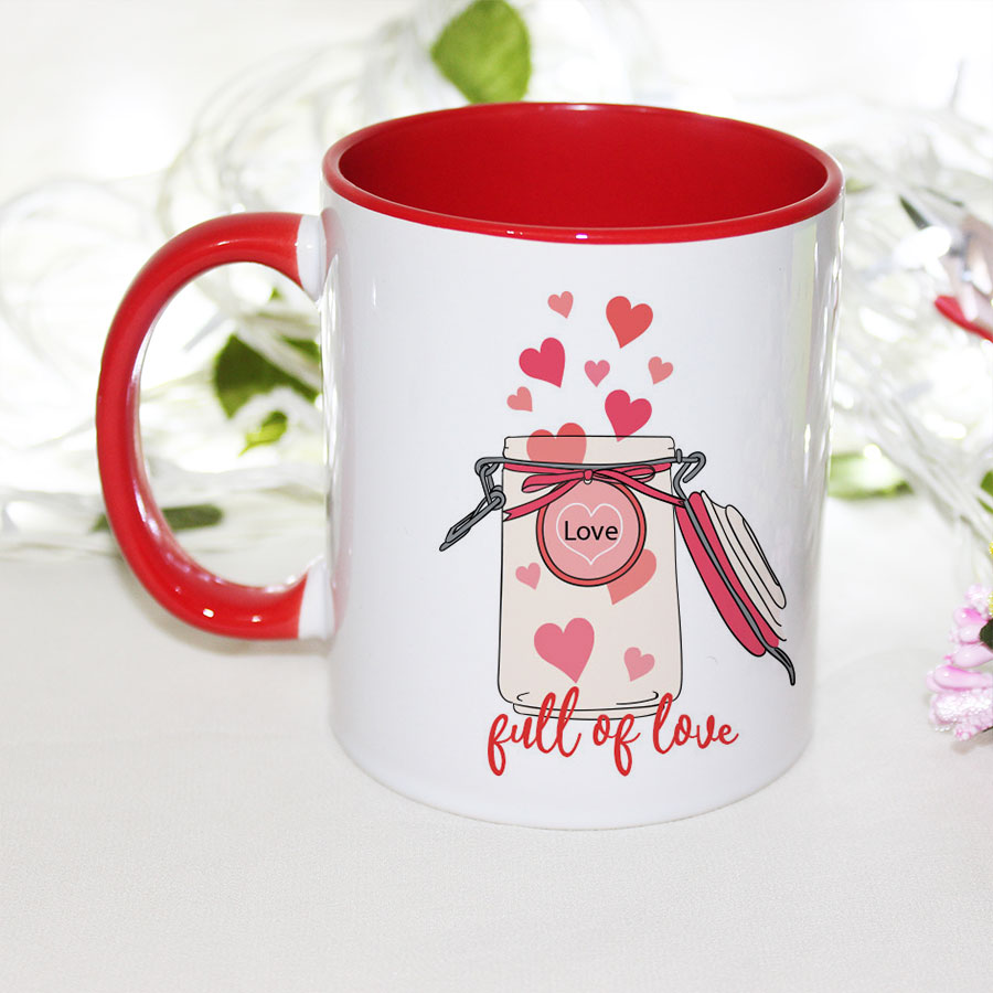 Full of love personalized mug