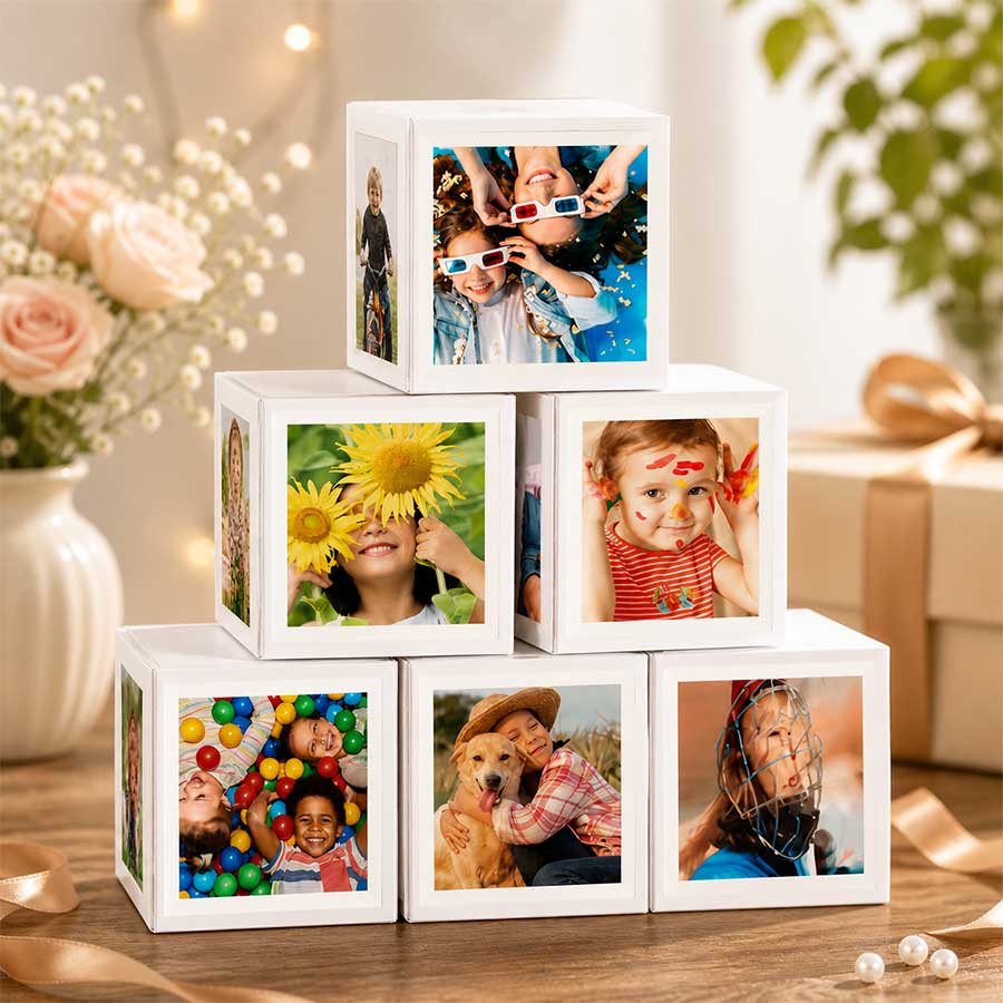 Personalized Pop Up Cube Box (WIth 20 Photo)