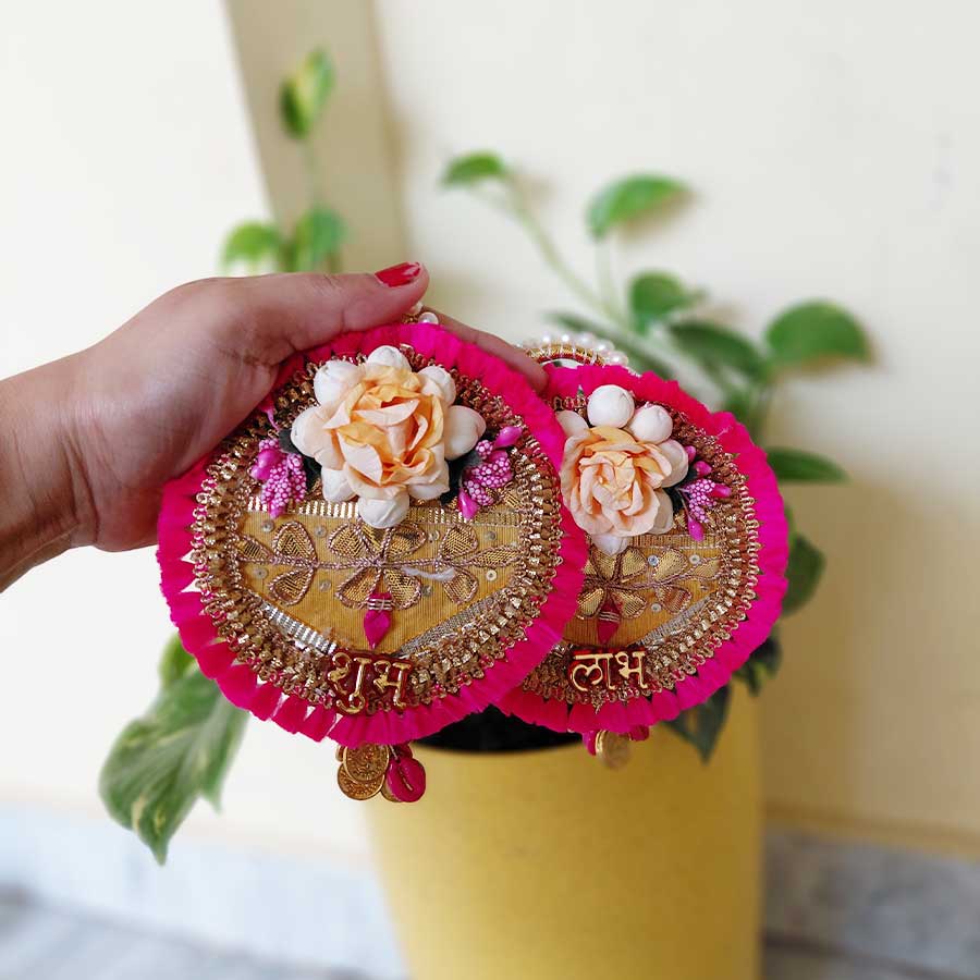 Shubh Labh Pooja Decoration Items for Home Decor Door hangings,toran for Home Decoration, shubh labh Door Hanging