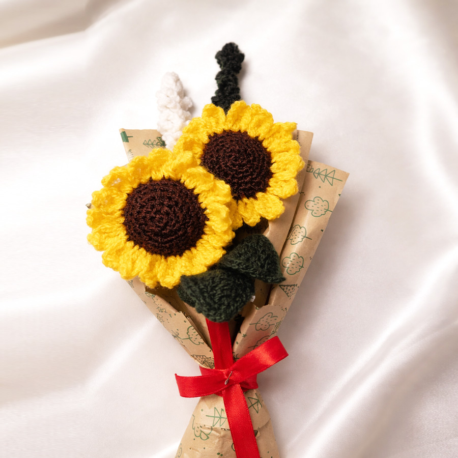  Trending Now sameday_del_icon Same Day Delivery Adorable Handmade Crochet Sunflower with Free delivery